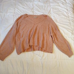 American Eagle Sweater Knit Pink XL Cropped Stretchy